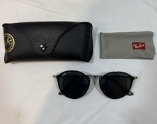 Ray-Ban RB3574-N Round Gradient Sunglasses Metal Frame Black Lens w Case Cloth