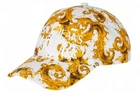 VERSACE JEANS COUTURE 80YAZK10 ZG420 G03 BASEBALL CAP CUT COTTON BAROQUE PRINT