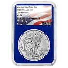 2023 (W) $1 1-oz American Silver Eagle NGC MS70 ER Flag Label Blue Core
