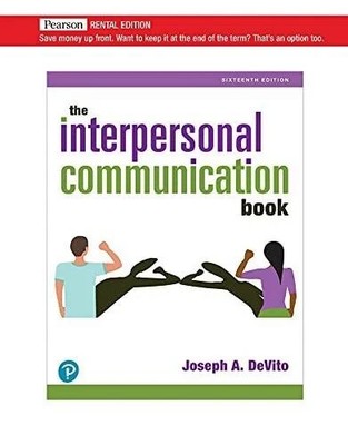 The Interpersonal Communication book - GOOD - PAPERBACK- 9780136968474