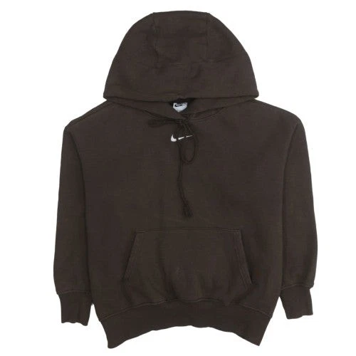 Nike Womens Brown Pullover Hoodie XS Cotton Blend Casual Sweatshirt