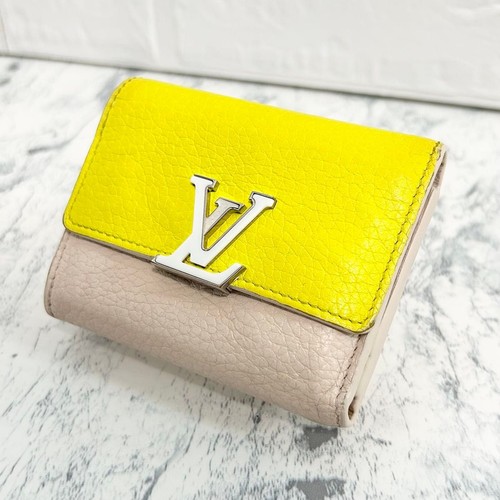 Louis Vuitton Portefeuille Capucines XS Leather Compact Wallet Trifold From Japa