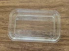 PYREX 502-C Vintage Clear Glass Ribbed Refrigerator Dish Lid Only Ex Cond 6.75”