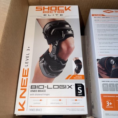 Shock Doctor Elite knee brace bio-logix bilateral hinges small left 12.25 -13.25