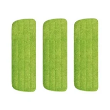 3 Blue Microfiber Wet Mop Pads Refill Fits Starfiber, Bona, Libman, Scoth-Brite