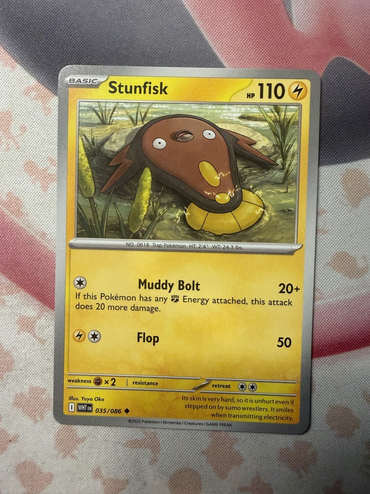 Stunfisk Uncommon SV: White Flare 035/086 NM English Pokemon Card