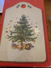 Vintage NIKKO HAPPY HOLIDAYS  Snack / Cheese Board 9” X 5 3/4” Japan NEW