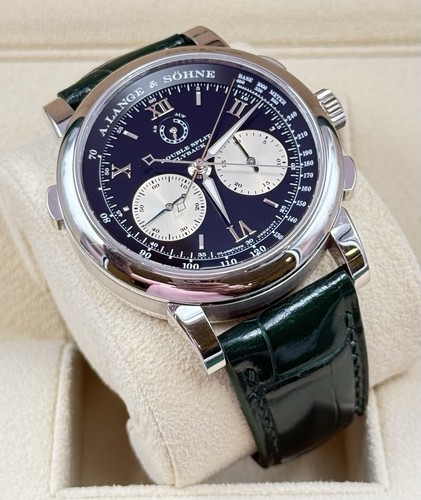 A. Lange & Sohne Double Split 404.035 43mm Black Dial Platinum...