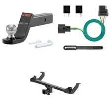 CURT Class 3 Tow Package Trailer Hitch, Wiring, Ball Mount - 13405, 56364, 45154