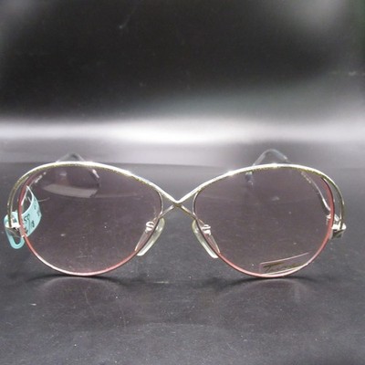 Vintage Truva MOD-250 Silver Red Aviator Style Eyeglass Frames Japan 140mm