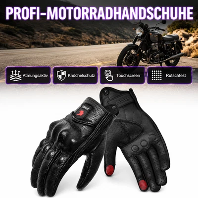 Retro Leder Harley Stil Handschuhe Quad Downhill Sommer Motorradhandschuhe - Bild 1 von 4