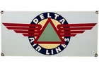 LOT OF 6 VINTAGE PORCELAIN AVIATION SIGN OIL GAS AVIATION HANGAR PLANE AIRPORT
