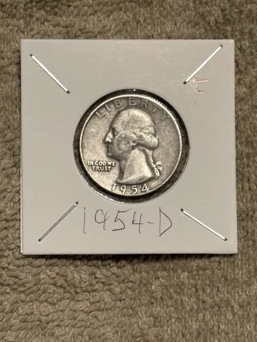 1954-D Washington Business Strike Quarter; 90% Constitutional Silver