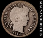1914 Barber Dime- Silver- Scarce Better Date- No Reserve #K351