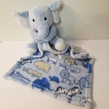 Little Beginnings Blue Elephant Lovey Plush Baby Security Blanket