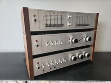 Vtg 1970's Heathkit Stereo Setup  Pre-amp Equalizer & Audio Processor Wood Grain