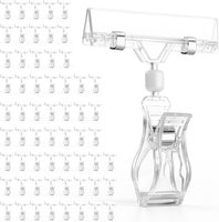 30 StüCk Kunststoff Drehbare Schilderhalter: Transparente Display Clips Drehbar