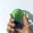 ROLEX Triplock Italian Green Glass Paperweight Green Crystal Moon Cake Salviati. — photo 2