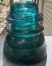 Vintage Hemingray No 42 Aqua Blue Green Glass Insulator Made in the USA