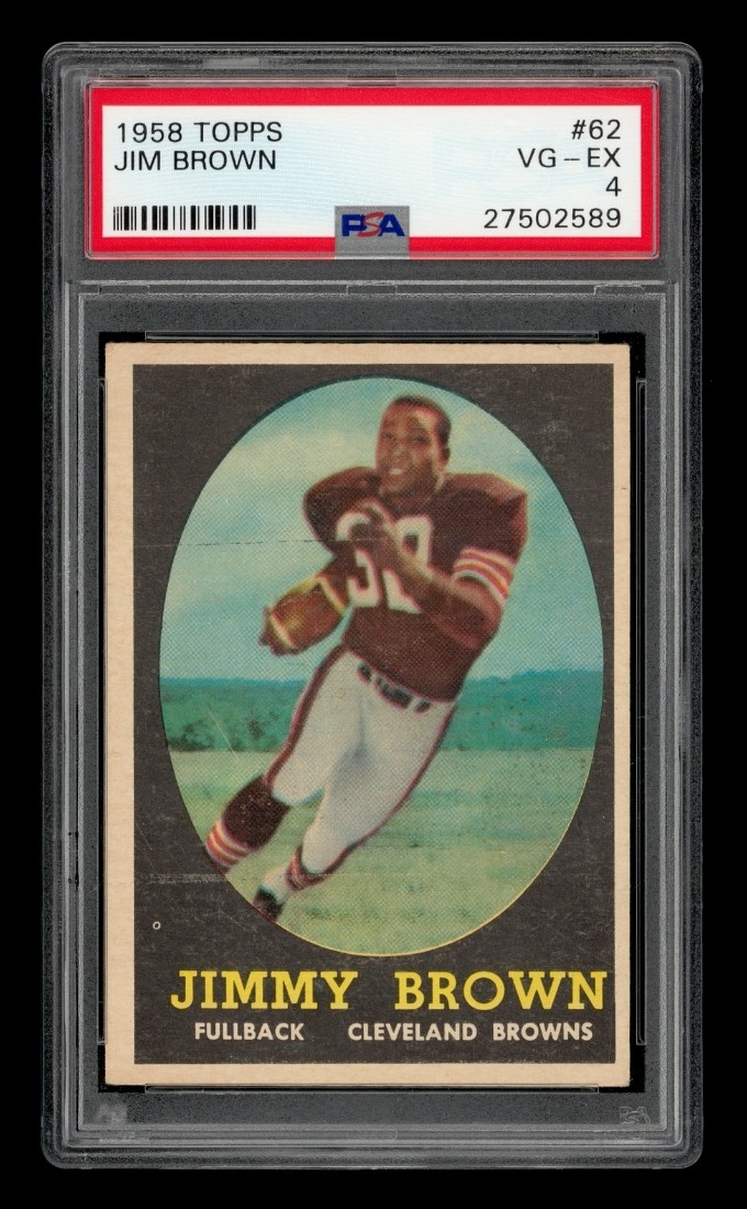 1958 Topps Set-Break # 62 Jim Brown PSA 4 VG-EX