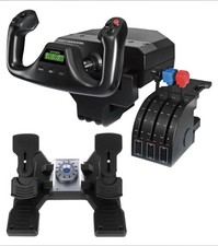 Logitech Saitek Pro Flight Yoke System w/ Throttle Quadrant  Rudder Pedals PZ44