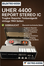 📼 UHER 4400 Report STEREO IC Tragbar Reporter Tonbandgeräte 1944 Vintage Selten