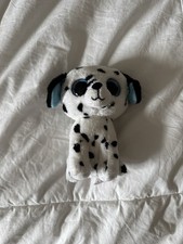 TY Beanie Boos Fetch Dalmatian Dog Blue Big Eyes Plush Stuffed Animal