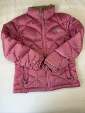 The North Face Girls M 10/12 550 Down Puffer Coat Pink Jacket