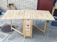 IKEA NORDEN Gateleg Drop-Leaf Table with Drawers – Great Condition Extendable