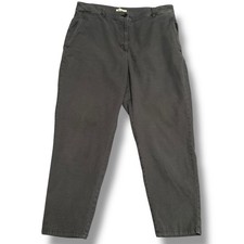 Eileen Fisher Gray Organic Cotton Hemp Straight Leg Pants Women's 1X Normcore