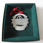 Longaberger Pewter Christmas Ornament with Ribbon--2002--Corporate Office — photo 2
