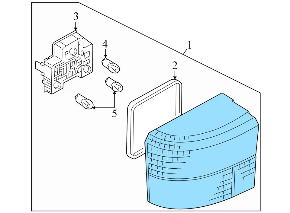 1992-1997 1999-2004 VW EUROVAN - LUZ TRASERA IZQUIERDA / LÁMPARA 701945095A Foto 4 de 4