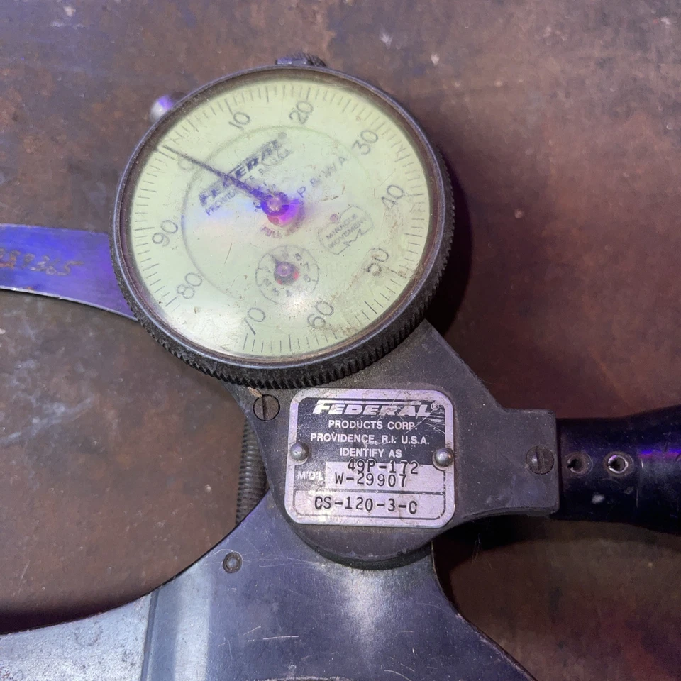 Federal Caliper Modelo 49P-172 | Indicador de esfera exterior Modelo C21 | 1-2” 0,001” Foto 2 de 4