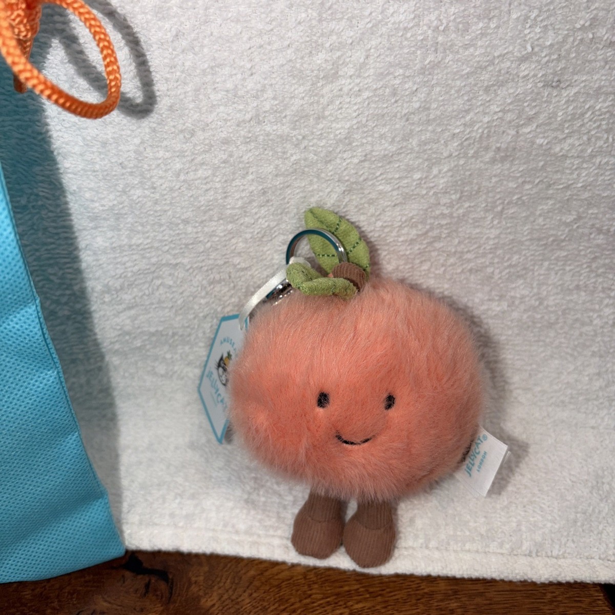 Jellycat Amuseables Peach Bag Charm | eBay
