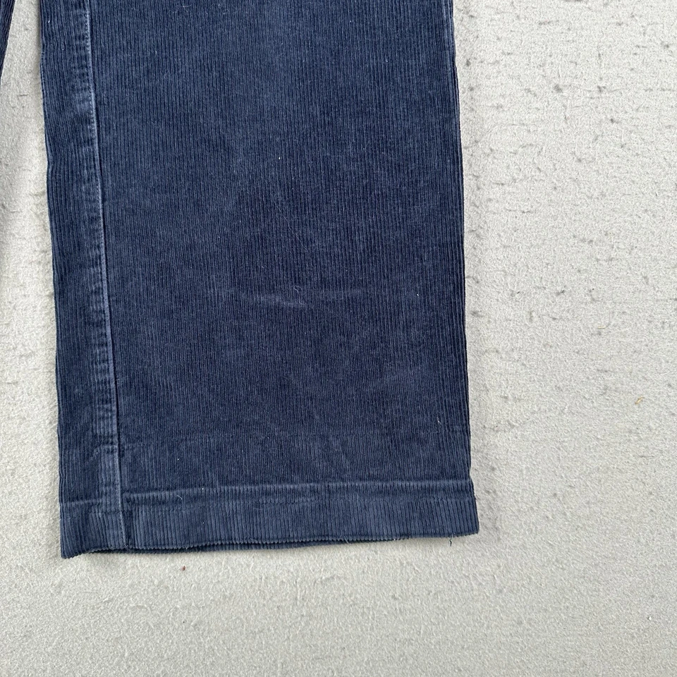 Pantalones de pana vintage L L Bean 207 para mujer 8 azul regular tiro alto pierna ancha Foto 3 de 4
