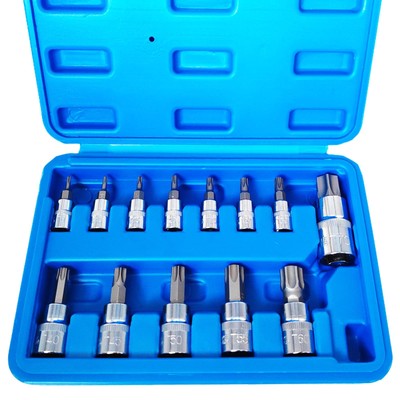 ALOUKA 13 Piece Torx Bit Socket Set, S2 and Cr-V Steel, T8 - T70, 1/4-Inch, 3...