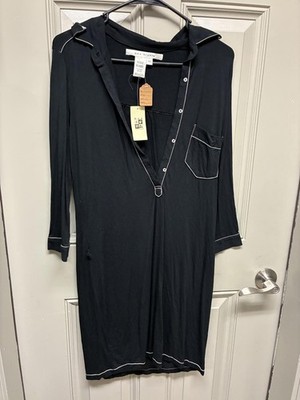 Max Studio Studio Women's Black Shirt Dress with White Piping - Size XS 
