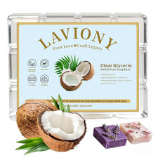 Clear Glycerin Soap Base - Moisturizing Melt and Pour Soap Base for Crafting, Pr