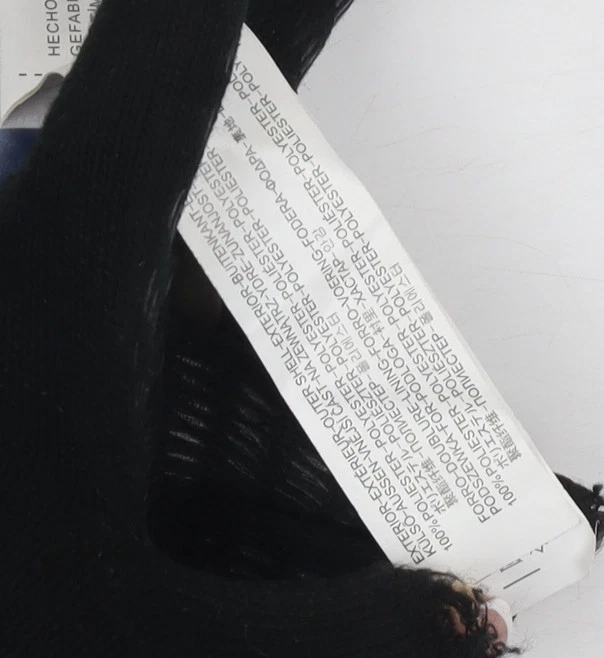 Abrigo azul para mujer Zara - mediano, abrigo forrado de sarga Foto 4 de 4