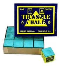 12 Blocks Triangle Pool & Snooker Billiards Cue Tip Chalk