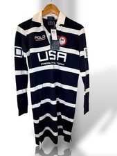 Polo Ralph Lauren Small Midi Dress Paralympic Team USA 2016 Olympic Navy White