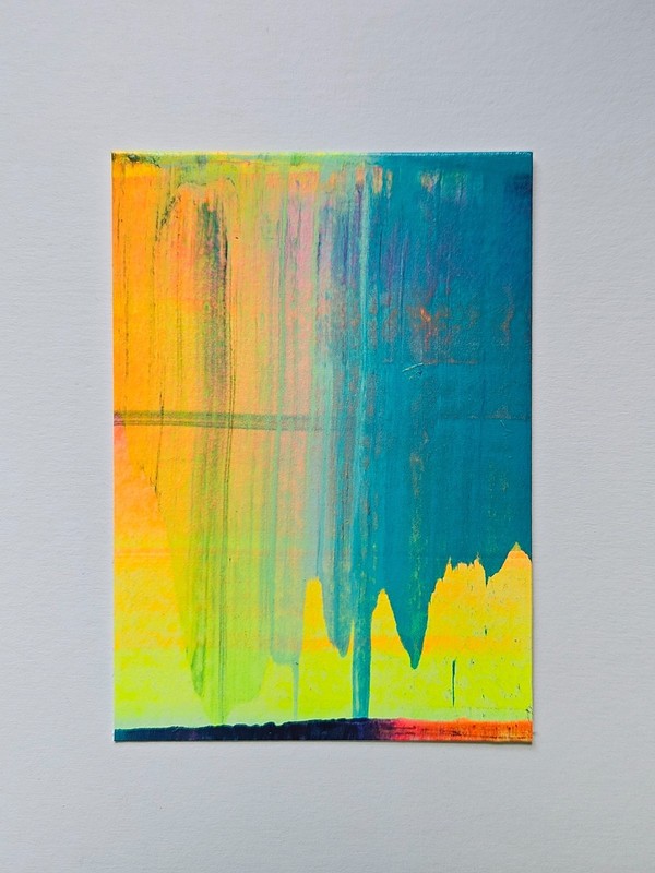 ACEO Original Acrylic Abstract Landscape Jackie T Creates Series 24 #8/16