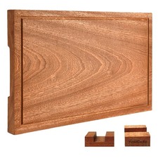 Sapele Wooden Cutting Boards for Kitchen One-piece No Glue 18"L 12"W 1.2"H