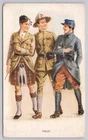Vintage WWI Era 'Pals!' Military Uniforms Illustrated Postcard