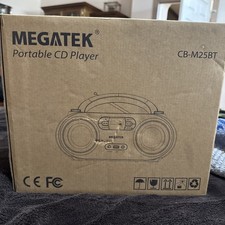 Megatek Portable CD Player, Red, CB-M25BT