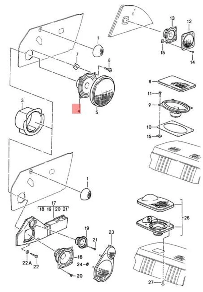 Genuine PORSCHE Bass Loudspeaker 99364550600 - Image 2 of 4