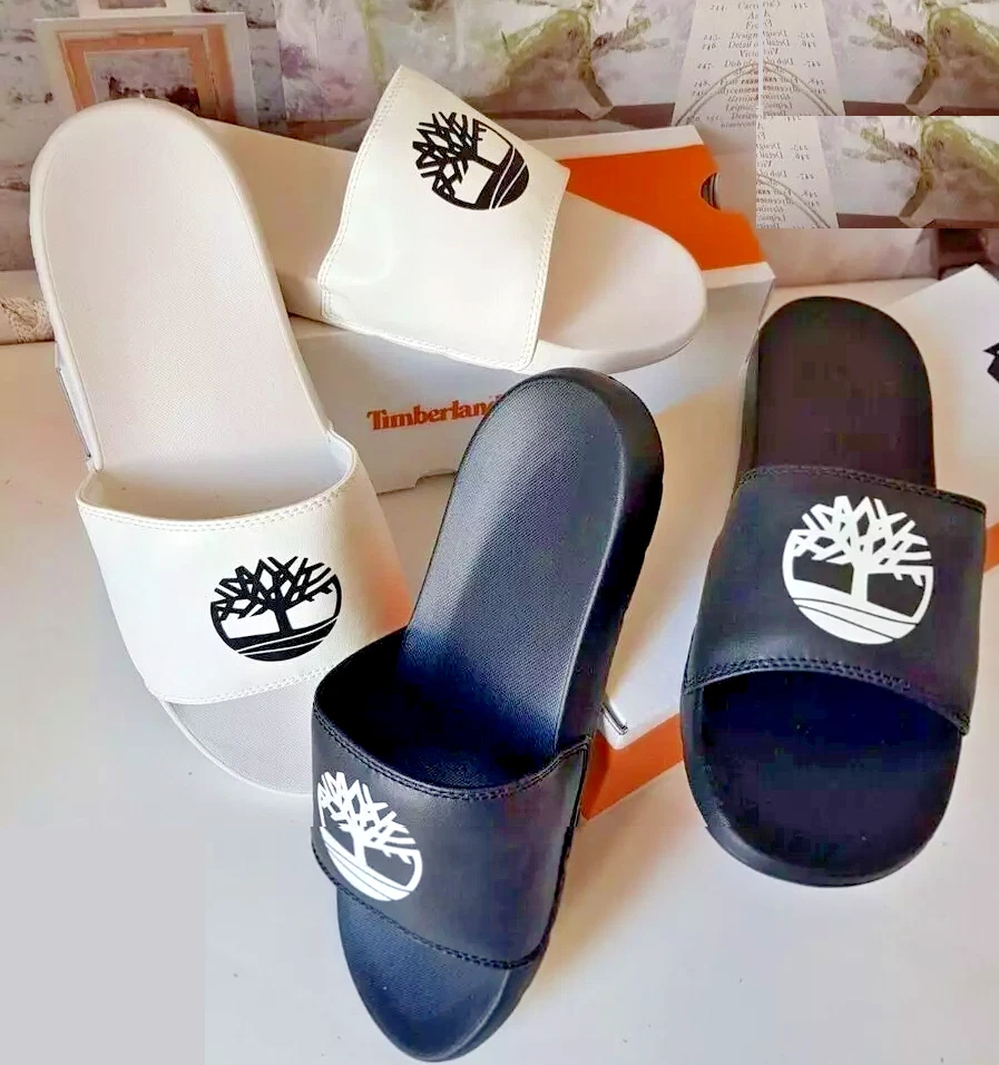 Ciabatte estive impermeabili Timberland unisex nere o bianche Playa Sands nuove con scatola