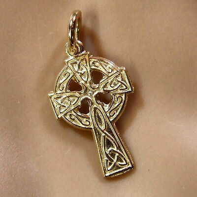 9 ct gold new Scottish Celtic cross 
