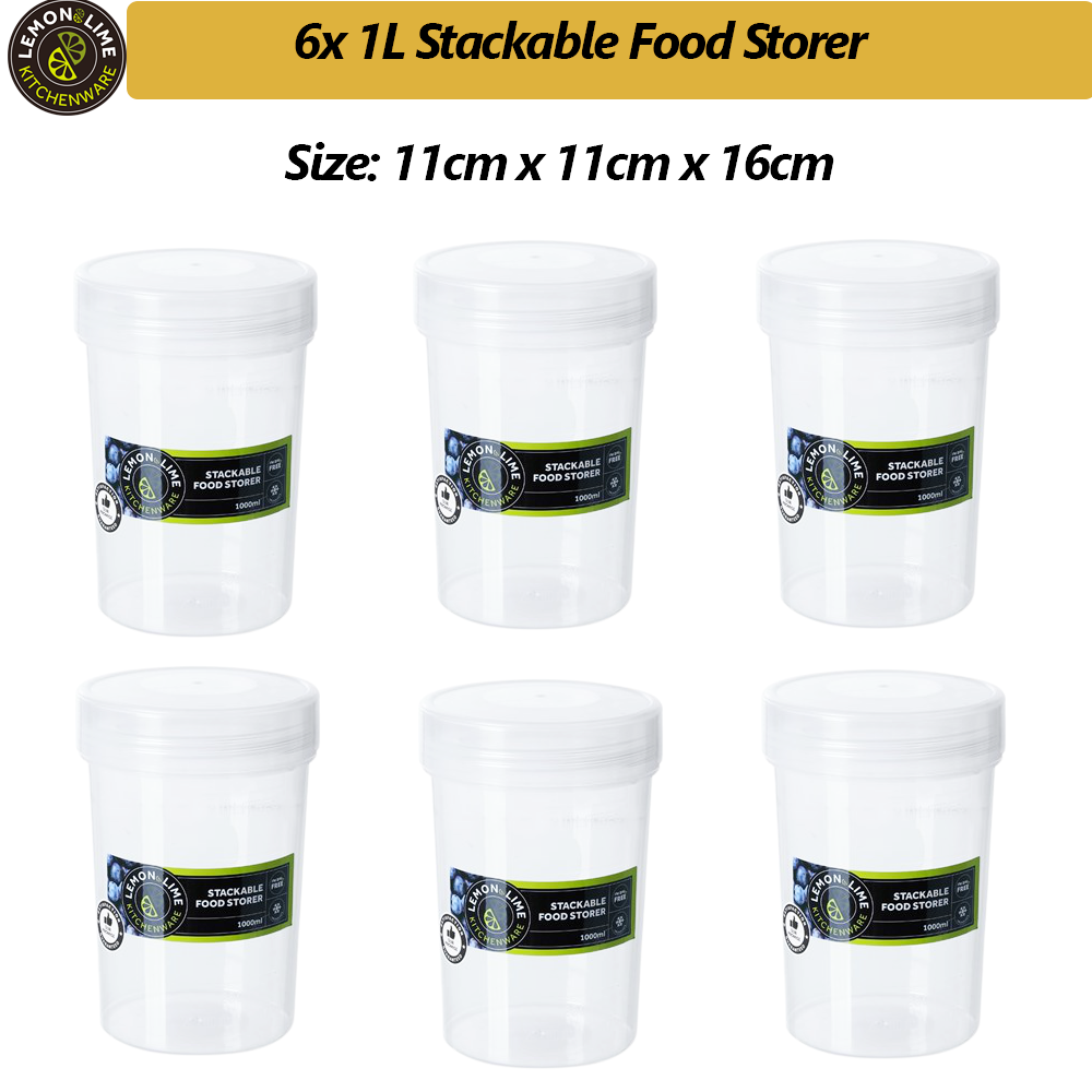 Screw Top Plastic Food Container Storer Twist Lock Food Snack Pantry