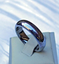 WOLFRAM/TUNGSTEN CARBIDE RING  - KLASSISCH - 5 MM BREIT - TITAN HART -  (110) 